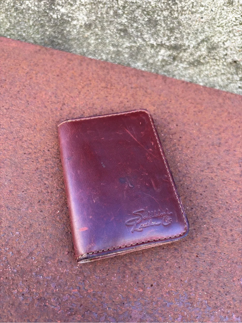 Saddleback Leather Slim Bifold Wallet Silverback Men Tan Leather 3x4.25